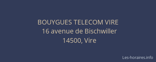 BOUYGUES TELECOM VIRE