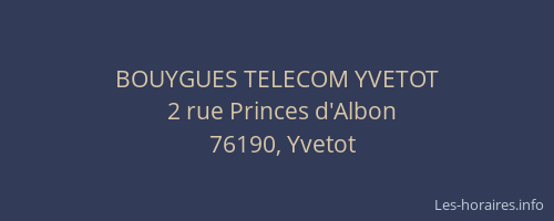 BOUYGUES TELECOM YVETOT
