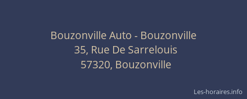 Bouzonville Auto - Bouzonville