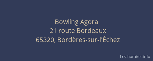 Bowling Agora