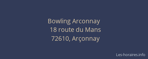 Bowling Arconnay