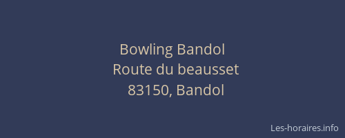Bowling Bandol
