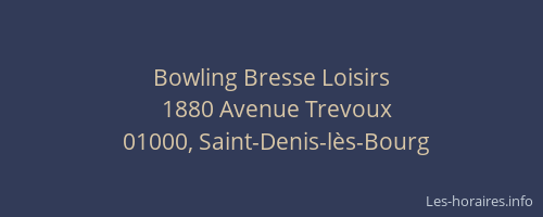 Bowling Bresse Loisirs