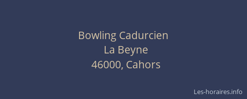 Bowling Cadurcien