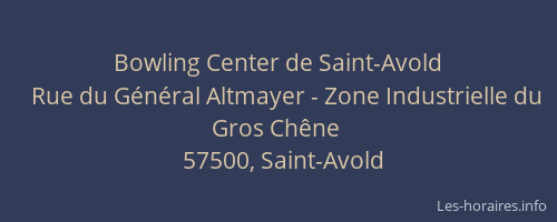Bowling Center de Saint-Avold
