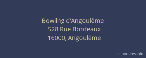 Bowling d'Angoulême