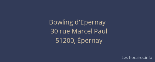 Bowling d'Epernay