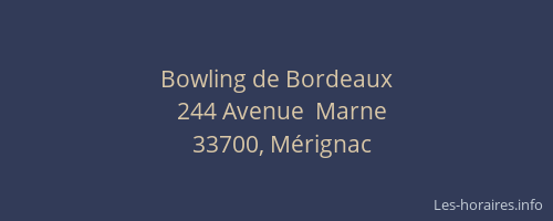 Bowling de Bordeaux