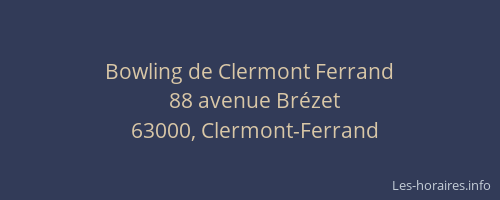 Bowling de Clermont Ferrand