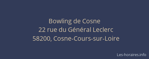 Bowling de Cosne