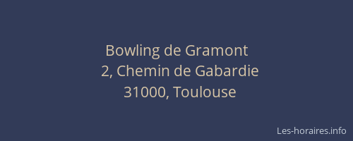 Bowling de Gramont