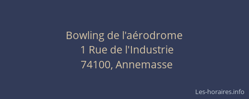 Bowling de l'aérodrome