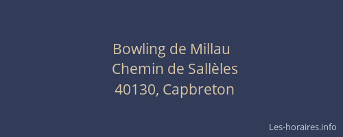 Bowling de Millau