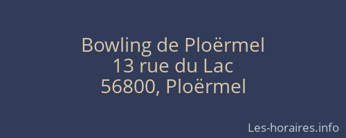 Bowling de Ploërmel