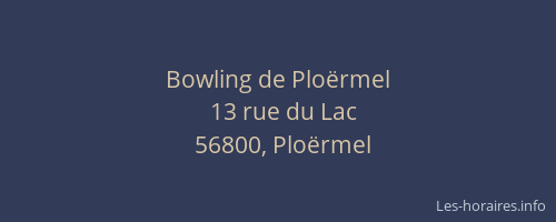 Bowling de Ploërmel