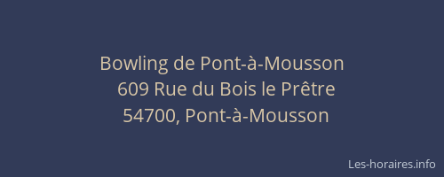 Bowling de Pont-à-Mousson