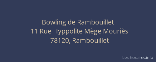 Bowling de Rambouillet