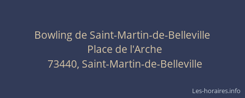 Bowling de Saint-Martin-de-Belleville