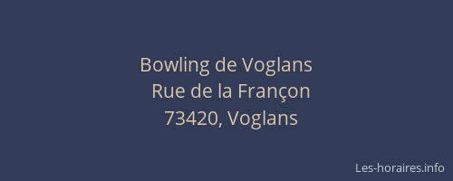 Bowling de Voglans