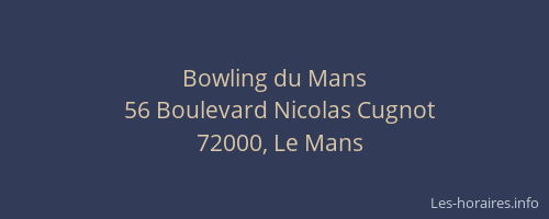 Bowling du Mans