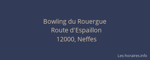 Bowling du Rouergue