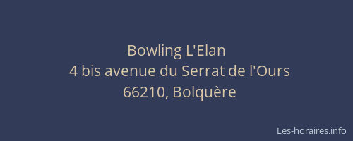 Bowling L'Elan