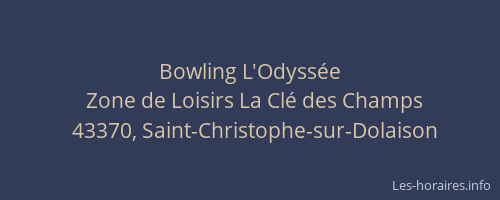 Bowling L'Odyssée