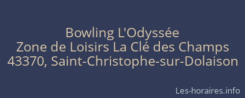 Bowling L'Odyssée
