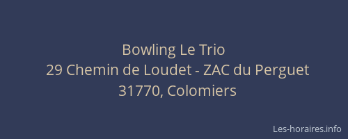 Bowling Le Trio