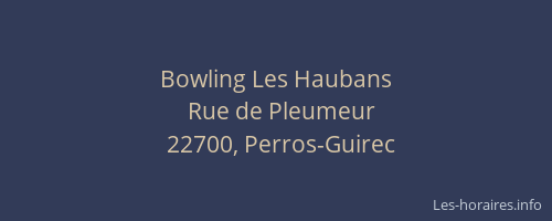Bowling Les Haubans