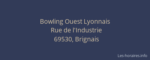 Bowling Ouest Lyonnais