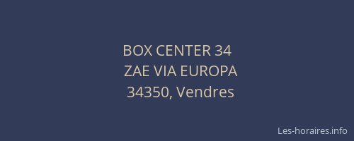 BOX CENTER 34