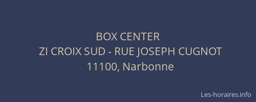BOX CENTER
