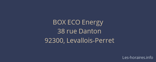 BOX ECO Energy