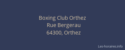 Boxing Club Orthez