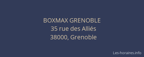 BOXMAX GRENOBLE