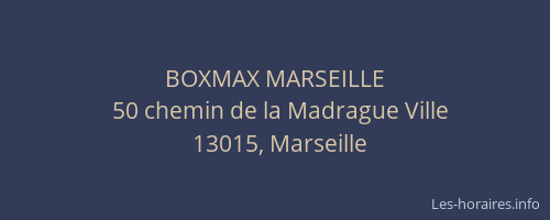BOXMAX MARSEILLE
