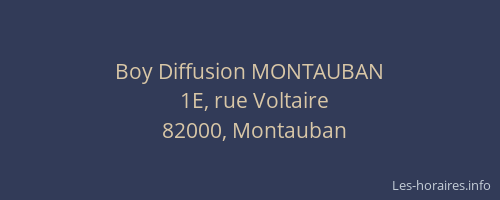 Boy Diffusion MONTAUBAN