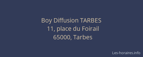 Boy Diffusion TARBES