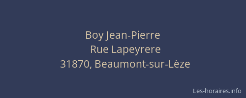 Boy Jean-Pierre