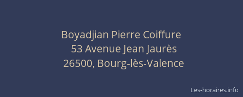Boyadjian Pierre Coiffure