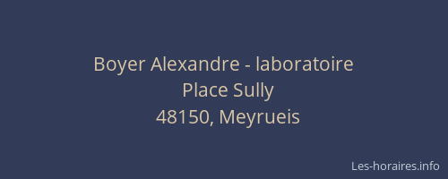 Boyer Alexandre - laboratoire