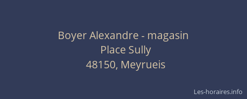 Boyer Alexandre - magasin