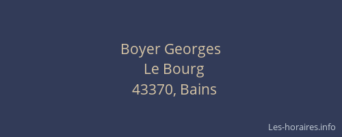 Boyer Georges
