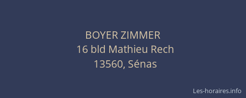 BOYER ZIMMER