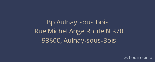 Bp Aulnay-sous-bois