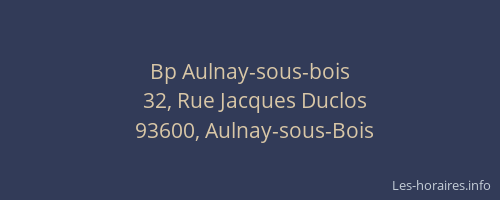 Bp Aulnay-sous-bois
