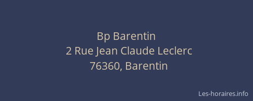 Bp Barentin