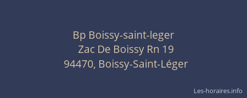 Bp Boissy-saint-leger