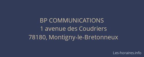 BP COMMUNICATIONS